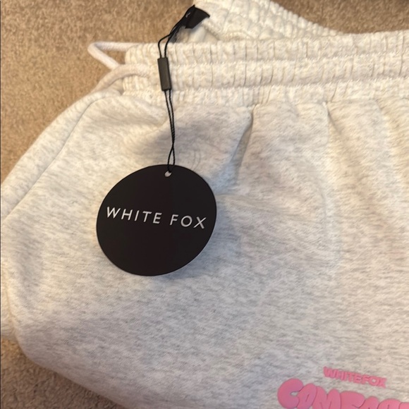 Gray Sweatpants with Pink Logo - Picture 2 of 2